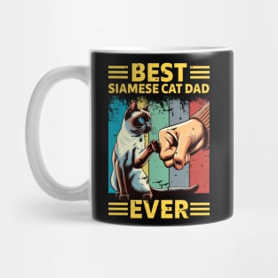 Best Siamese Cat Dad Ever Retro Vintage Mug